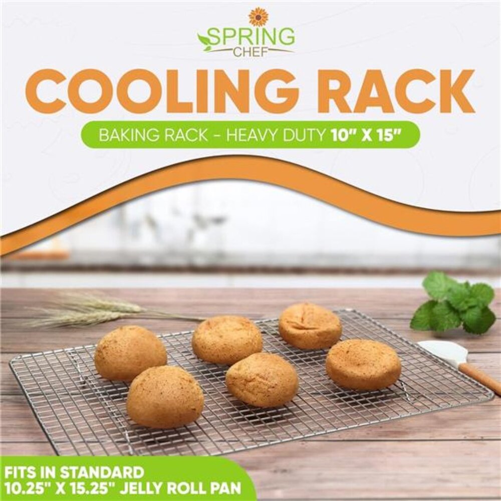 Spring Chef 10 x 15 Inch Stainless Steel Cooling Rack for Cooking & Baking - - Picture 2 of 6